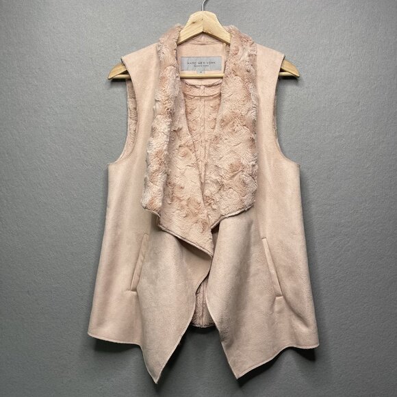 Marc New York Jackets & Blazers - Marc New York Andrew Marc Womens Faux Fur Vest M Pink